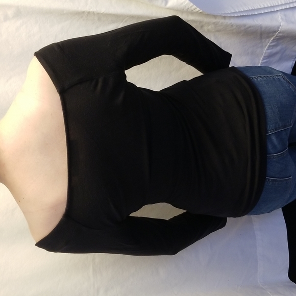 The Limited Black 3/4 Sleeve Off the Shoulder Top - Picture 2 of 7